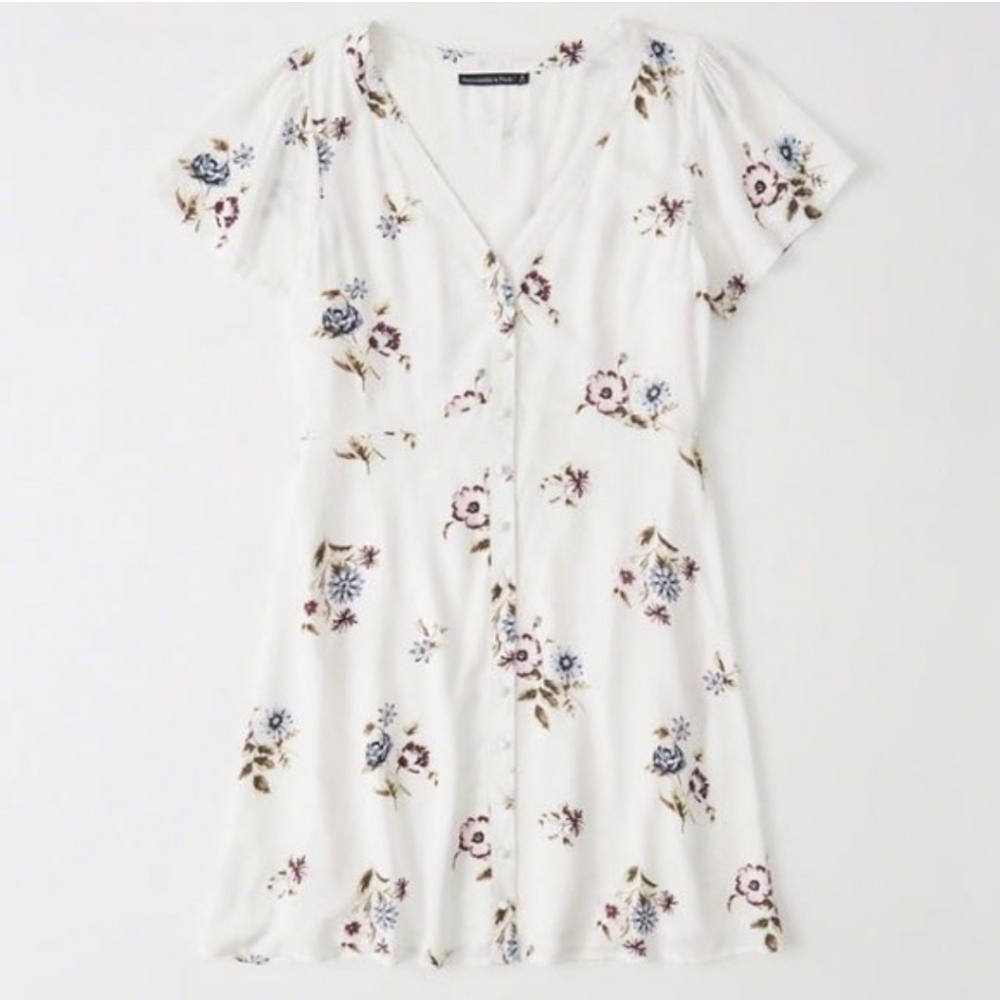 Abercrombie & Fitch Floral White Dress